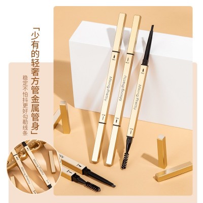 小金条双头眉笔小金筷极细三角砍刀立体素描防水防汗不晕染画眉笔图3