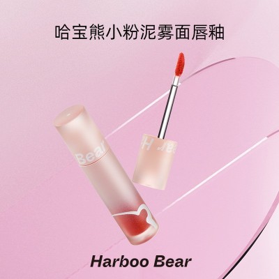 哈宝熊小粉泥雾面唇釉学生党彩妆丝绒雾面冰激凌口红显白不易掉色图2