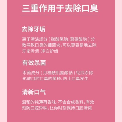 日本进口狮/王NONIO牙膏果香薄荷含氟防蛀口腔护理去黄清新口气图4