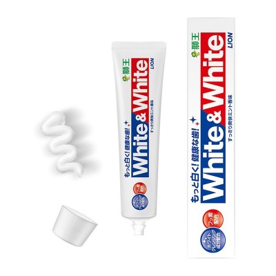 日本进口white狮/王大白牙膏美白去黄去渍防蛀含氟口气清新去口臭图4
