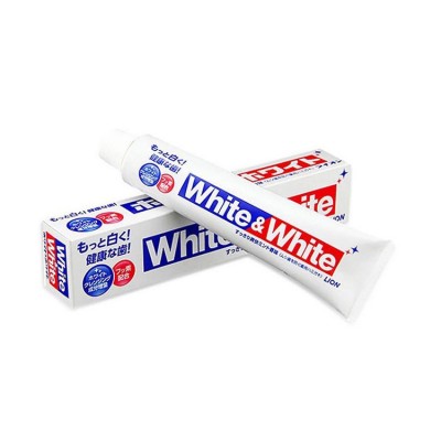 日本进口white狮/王大白牙膏美白去黄去渍防蛀含氟口气清新去口臭图5