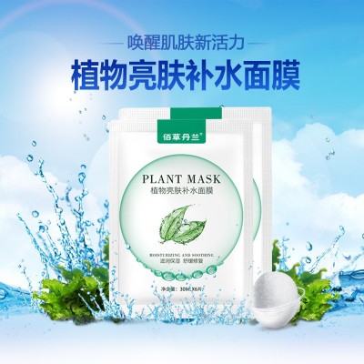 佰草丹兰补水面膜提亮肤色晒后修护舒缓肌肤滋润保湿贴片面膜批发图2