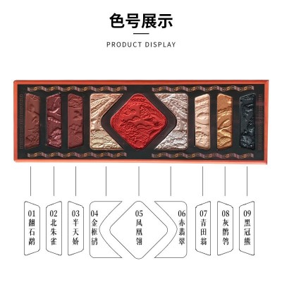 2023新款正品9色国潮风眼影亮光小红书抖音快手主播网红in s风眼影图2