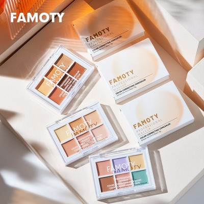 FAMOTY六色遮瑕膏新品防水防汗遮盖斑点痘印黑眼圈泪沟不脱妆批发图2