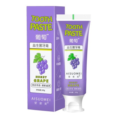 益生菌魔术水果水蜜桃葡萄味去黄牙垢亮白口臭清新口气家用牙膏图4