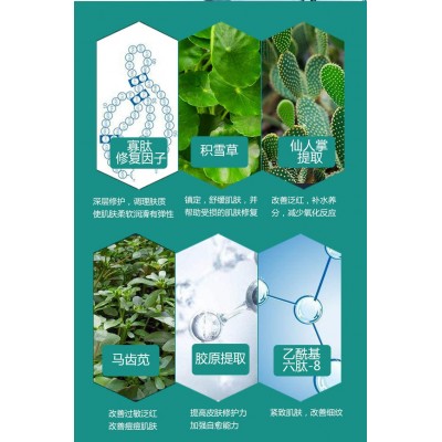 无菌院装胶原寡肽水光修复冰膜舒缓祛红微针项目晒后修护面膜薄荷图5