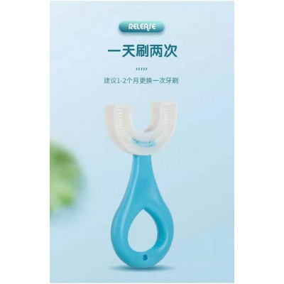 儿童U型牙刷1-2-3-4-5-6岁婴幼儿U形硅胶牙刷口含式手动宝宝牙刷图4