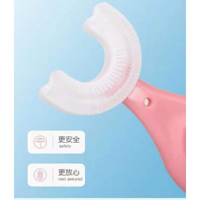 儿童U型牙刷1-2-3-4-5-6岁婴幼儿U形硅胶牙刷口含式手动宝宝牙刷图5