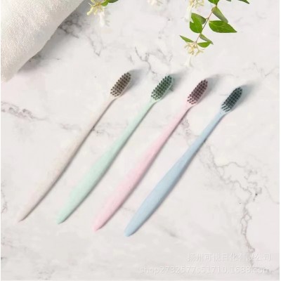 厂家批发小麦秸秆竹炭软毛牙刷 商超地摊电商牙刷货源厂家批发图5