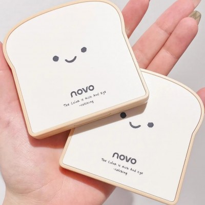 NOVO厂家吐司九色眼影盘爆款哑光细闪珠光亮片烟熏大地色眼影批发3个图3