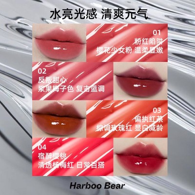 哈宝熊小银瓶系列镜面唇釉持久水润保湿唇蜜显白水光甜妹口红批发3支图5