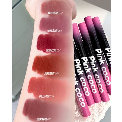 PINK COCO 星柔绒情哑光唇釉丝绒雾面唇泥显白学生党批发平价口红3支图4