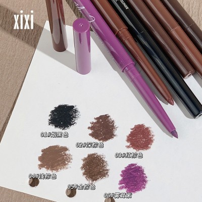 xixi彩色眼线胶笔液极细不晕染防水防汗不掉色棕色新手初学 者批发图3