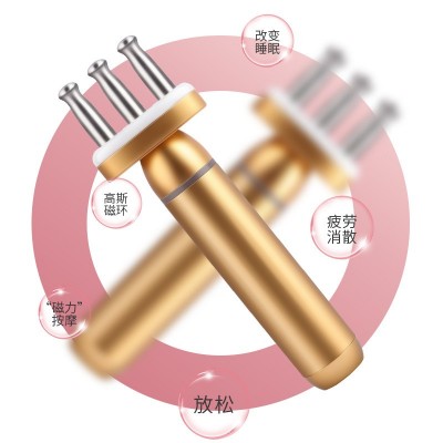 新品磁疗叉美容按摩排酸棒磁疗三叉擀筋不锈钢淋巴疏通经络棒按摩图2