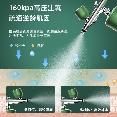爆款注氧仪高压补水喷雾手持无针水光美容导入仪蒸脸器家用注氧仪图2