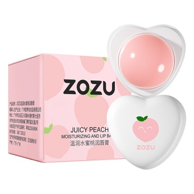 ZOZU水果味润唇膏5.8g 补水保湿滋润唇部小巧便携小布丁唇膏批发 3盒图3