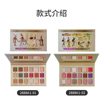 正品18色眼影多色大地色裸妆眼影盘笔盒刷珠光彩妆盘工厂现货批发图2