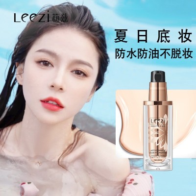 新款Leezi莉兹燕窝肽修颜持妆粉底液升级版不脱妆不沾口罩手机图3