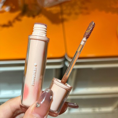 HERORANGE~冰茶果感镜面唇釉持久不易掉色成膜透明圆管玻璃唇彩女图2