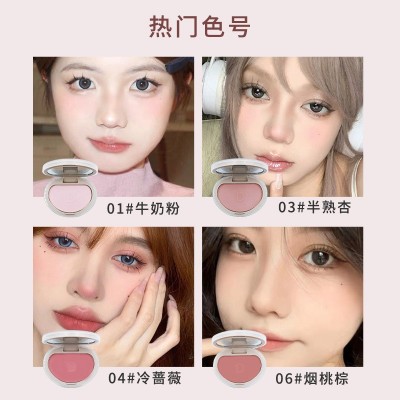 单色腮红自然高光修容提亮眼影盘定妆腮红膏泥膨胀色收缩色一体图3
