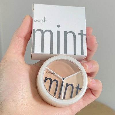 sweet mint三色遮瑕膏遮盖斑点痘痘印黑眼圈泪沟修容粉底膏不脱妆