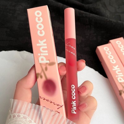 PINKCOCO情爱七夕哑光唇釉丝绒玫瑰雾面不掉色不粘杯唇彩唇泥批发图3