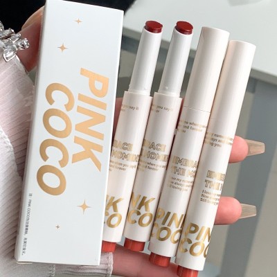 PINKCOCO奶冻口红伪素颜镜面水光固体唇膏纯欲唇釉保湿镜面学生党图3
