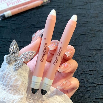 Pinkcoco眼影笔眼影棒双头卧蚕笔二合一高光亮晶晶防水防汗学生党图2