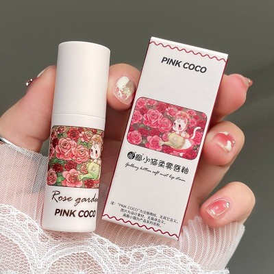 PINKCOCO清冷灰玫瑰唇釉哑光雾面低饱和学生党早八伪素颜口红跨境图2
