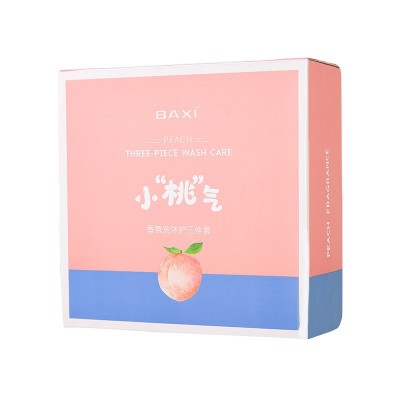 BAXI水蜜桃洗发水沐浴露护发素香体夏天留香女桃子味大容量三件套图5
