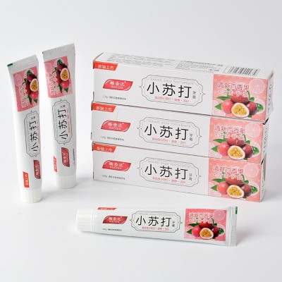 水果小苏打牙膏蓝莓百香果清新口气牙龈护理去黄洁白110g工厂批发图2