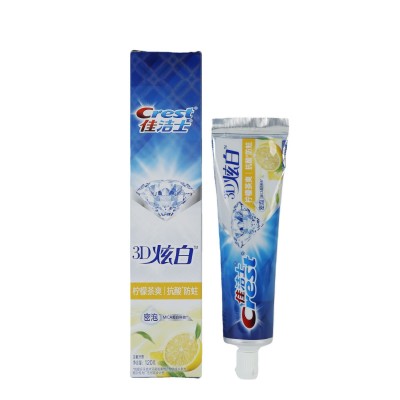 佳洁士牙膏120g 3D炫白双效柠檬茉莉牙膏现货代理批发 量大从优图5