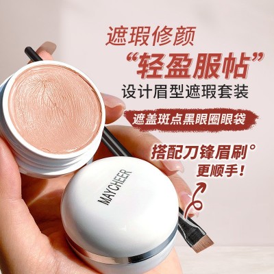 纹绣眉型遮瑕膏遮盖脸部斑点痘印痘痘神器强力遮暇棒笔化妆师专用图3