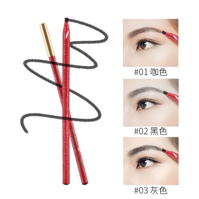 刀削拉线眉笔防水防汗持久不脱色不晕染女正品纹绣专用金玫瑰眉粉图2