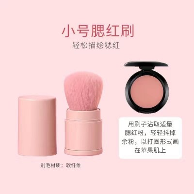 伸缩刷散粉刷带盖腮红刷定妆刷蜜粉刷全套工具便携式化妆刷 眼影刷图5