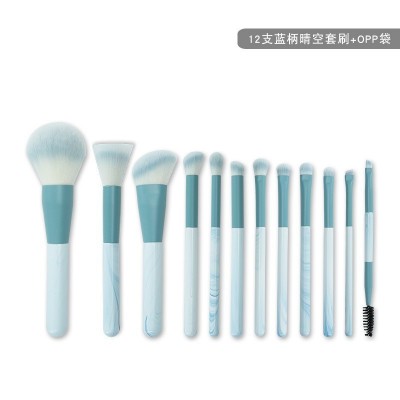 初学者软毛12支晴空化妆刷套装全套点彩刷散粉刷遮瑕刷刀锋眼线刷图2