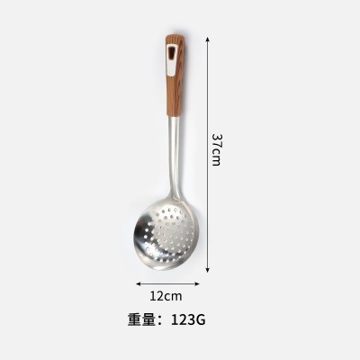加厚不锈钢漏勺家用厨房汤勺沥水隔油捞面饺子勺厨房用具现货批发图5