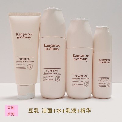 袋鼠妈妈豆乳6件套装水乳霜补水保湿护肤品滋润化妆品图2