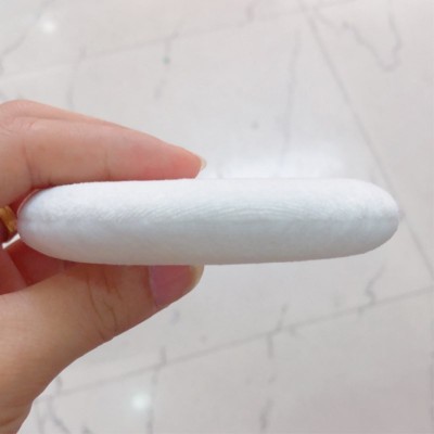 影楼化妆师专用粉扑圆形纯棉丝带100MM勾手 手套扑蜜粉妆粉扑批发图3