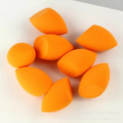 RT橘色美妆蛋rt橙色橄榄斜切粉扑亲水性非乳胶干湿两用彩妆蛋工厂图4