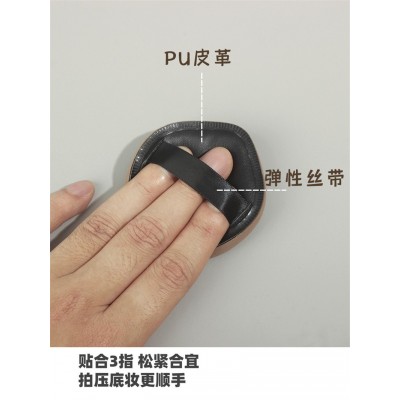 黑色大号尖头棉花糖气垫粉扑干湿两用化妆海绵水滴形定妆不易吃粉图5
