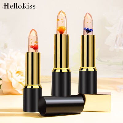 HelloKiss滋润金箔变色唇膏 水润保湿果冻温变鲜花口红跨境彩妆图2