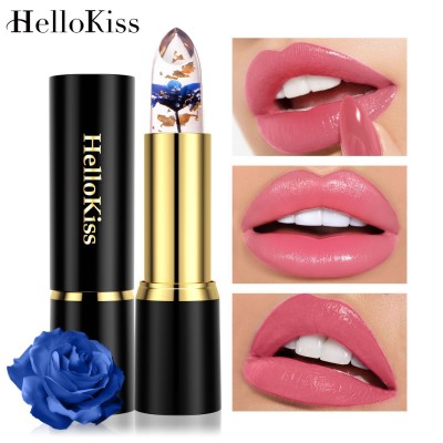 HelloKiss滋润金箔变色唇膏 水润保湿果冻温变鲜花口红跨境彩妆
