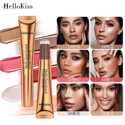 HelloKiss腮红高光修容多功能化妆笔 珠光细闪提亮脸部修容膏图2