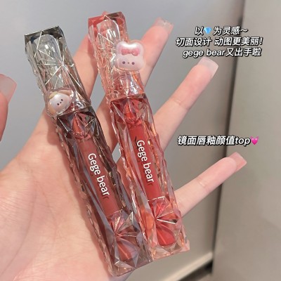 Gege bear戈戈小熊晶透钻光镜面唇釉不掉色不易沾杯口红显白秋冬图3