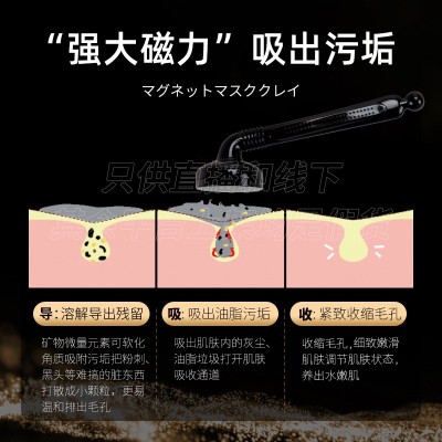 安奈雅黑磁石面膜泥膜亮白去黑头油脂深层清洁毛孔火山泥磁石电流图2