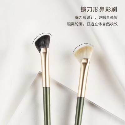 半扇形鼻影刷指腹鼻影刷斜头遮瑕高光火苗刷便携修容化妆晕染阴影图3