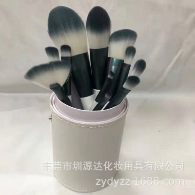 厂家批发蓝白11支化妆刷套装 美妆工具旅行便携化妆刷全套彩妆刷图5