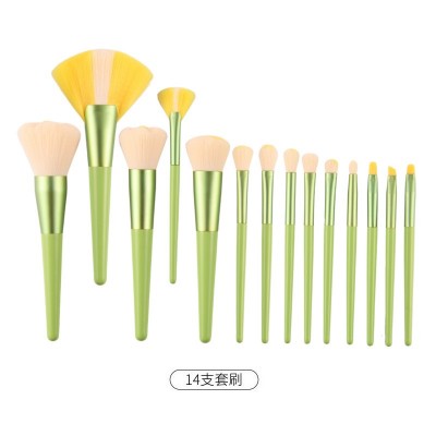 超软毛花瓣形俏佳人高档14支化妆套刷散粉刷扇形高光刷化妆刷全套图5