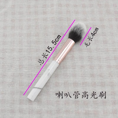 现货 大理石高光刷 腮红刷 火苗形 塑料柄纤维毛散粉刷 美妆工具图2